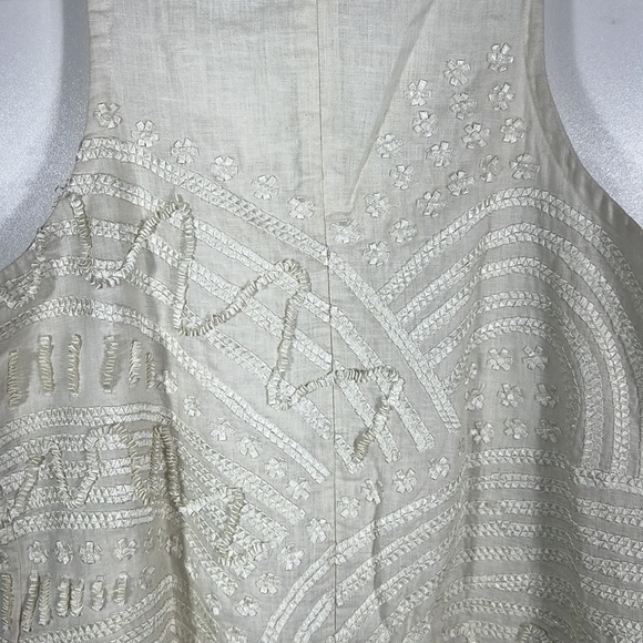 Calypso St. Barth | NWT White Sachi Sleeveless Mini Linen Dress~L - Picture 6 of 7